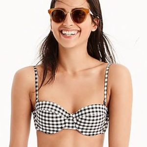 J Crew Demi Underwire Bikini in Matte Gingham